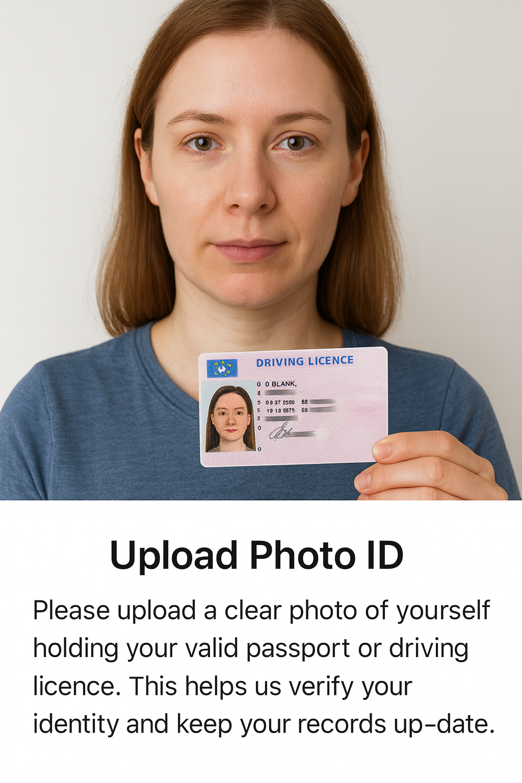 Example of correct ID upload